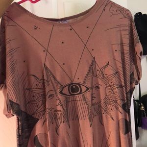 Pink and black dress